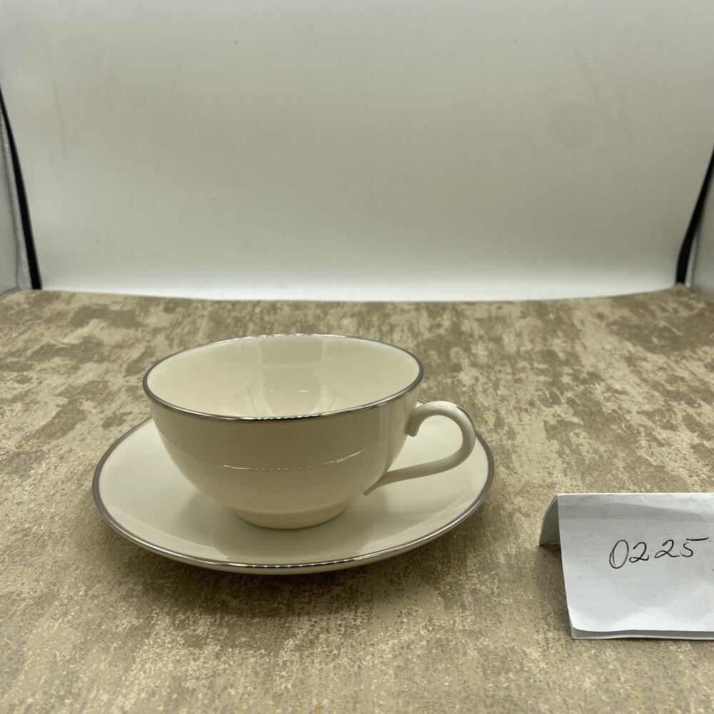 Franciscan “MasterPiece” Cup & Saucer Set Ivory With Platinum Trim